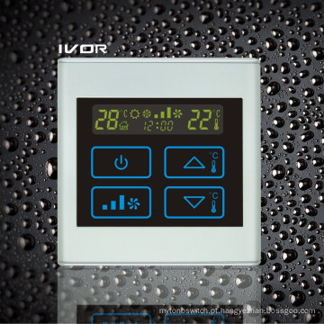 Interruptor de toque de termóstato de ar condicionado de 2 tubulações em moldura de plástico (SK-AC2300T-2P)